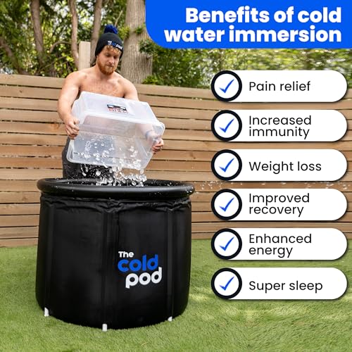 The Cold Pod Ice Bath Tub for Athletes XL: Cold Plunge Tub Outdoor with Cover,116 Gallons Portable Ice Bath Cold Water Therapy Plunge Pool,Large Ice Tub for Cold Dippers at Home