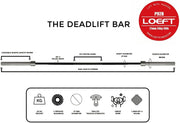 Professional Powerlifting Deadlift Barbell, 92in 27MM Olympic Barbell for Powerlifting, Deadlift Bar for 45lb 1500 lbs Weight Capacity 190K PSI, Enhanced Flex Weight Bar Fit 2" Weights