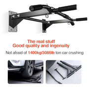 Wall-Mounted Pull-Up Bar – Drill Installation, Home Gym Equipment for Indoor Fitness, Chin-Up Bar for Strength Training, Spine Stretching & Inverted Workouts