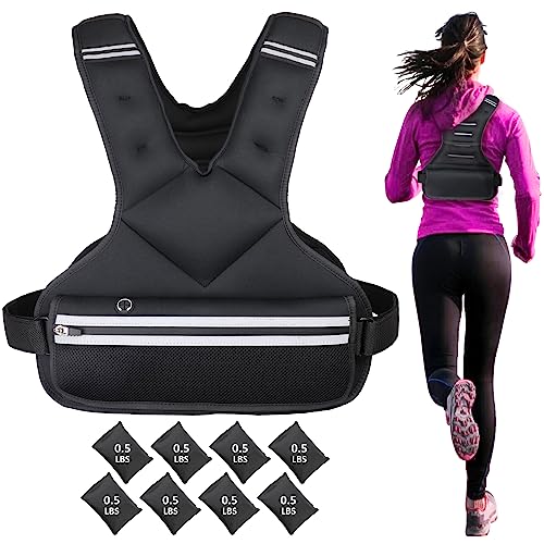 JoyPlus Adjustable Weight Vest,Strength Training Running Vest, Workout Equipment, Sport Exercise, Fitness, Weight Loss for Men 12LB, Women 8LB, Velcro or Buckle