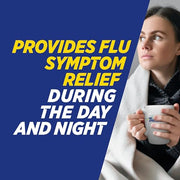 Theraflu Max Strength Daytime Flu Symptom Relief, Honey and Elderberry Syrup, 8.3 Fl Oz and Nighttime Flu Symptom Relief, Honey Lemon Flavor - 6 Count