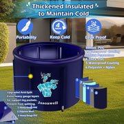 Jasonwell Ice Bath Tub for Athletes - Heavy Duty Cold Water Therapy Plunge Tub Ice Pod for Recovery Portable Ice Barrel Plunge Pool for Outdoor Inflatable Hot Tub Bathtub at Home for Adults