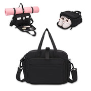 mini gym bag for women, travel duffel bag with wet pockets and Shoe Compartment,Lightweight carry on weekender duffel, water resistant,for sports,yoga,dance,khaki