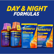 Theraflu Severe Cold and Cough Nighttime and Daytime Cough and Cold Medicine, Berry Flavor - 8.3 Fl Oz Syrup x 2