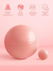 Yoga Ball for Exercise, Pilates Set, 4 Sizes Fitness Ball for Workout, Birthing, Pregnancy, Physical Therapy- Pump Included