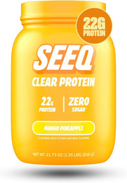 SEEQ Clear Whey Isolate Protein Powder, Mango Pineapple - 22 Servings, 22g Protein Per Serving - 0g Lactose, Sugar-Free, Keto-Friendly, Soy Free - Juice-Like Protein, Post-Workout Recovery