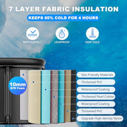 Upgraded XXL Oval Ice Bath Tub for Cold Plunge, 148Gal Inflatable Ice Pod with Insulated Lid, Sturdy Frame, Chiller Compatible, Portable Cold Plunge Tub for Recovery Indoor & Outdoor