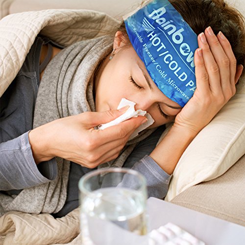 Soft Ice Packs Reusable Gel Pack 2, Hot and Cold Gel Ice Packs for Injuries, Headaches, Joint Pain Relief, Comfort Ice Pack Flexible Therapy on Neck, Ankle, Knee, Leg, Shoulder, Elbow, Wrist, Feet