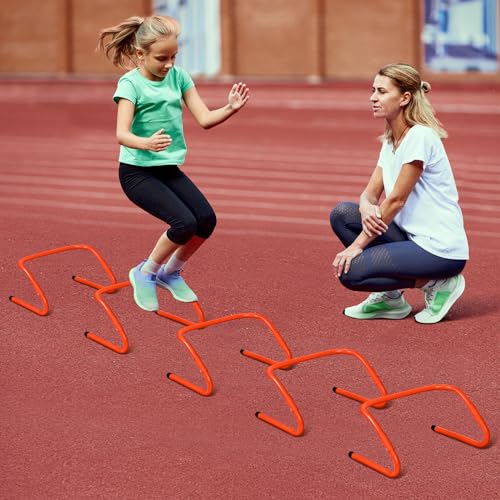 Speed and Agility Training Equipment: 5 Adjustable Agility Hurdles. 20ft Agility Ladder, Soccer Training Equipment Set for Kids Youth Adults