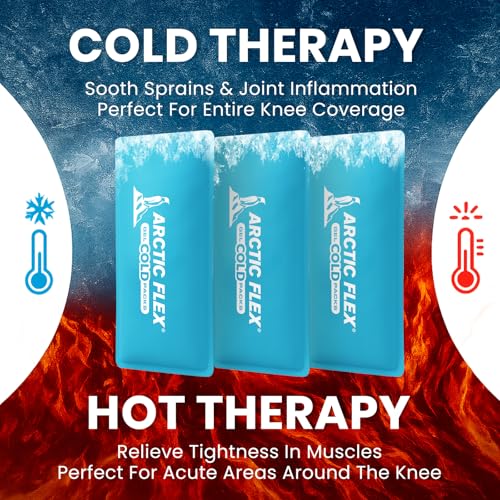 Vive Compression Knee Ice Wrap - Reusable Brace with Air Pump - Hot/Cold Therapy for Men, Women, Pain Relief, Swelling and Recovery Support - Adjustable and Inflatable Pack for Sports Injury Sprains