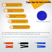 Kinesiology Tape Precut 3 Rolls, Athletic Sports Tape for Muscle Joints Support, 60 Strips for Knee Ankle Shoulder Wrist, Latex Free and Water Resistant, Pink