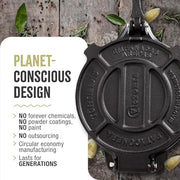 Victoria 8 Inches Cast Iron Tortilla Press, Roti Maker and Tortilladora, Pataconera Seasoned with Flaxseed Oil, Made in Colombia