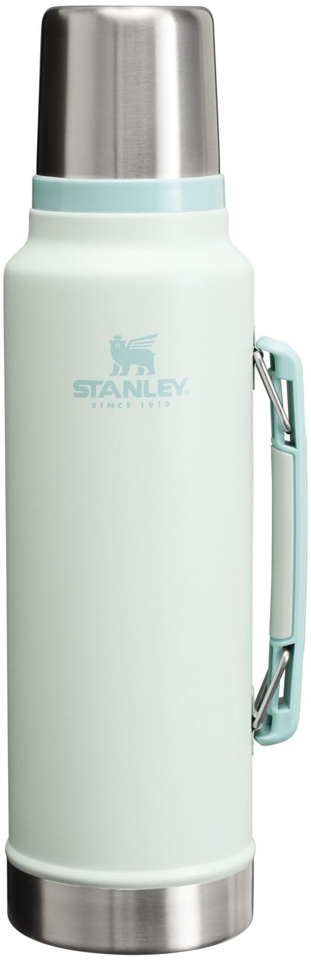 Stanley Classic Legendary Vacuum Bottle 2.0 qt | Wide Mouth with Leakproof Cup Lid | Keep Drinks Hot or Cold | Packable for Travel | Insulated Stainless Steel Thermos | BPA-Free | Hammertone Green