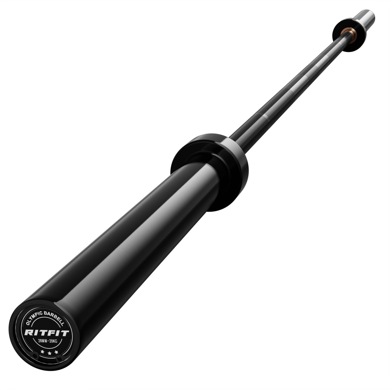 RITFIT 7FT Olympic Barbell for Strength and Weightlifting Training - 2 Inch Olympic Bar for Squat, Deadlift, Bench Press, Curl, Overhead Press - 500lbs/1000lbs/1500lbs Capacity