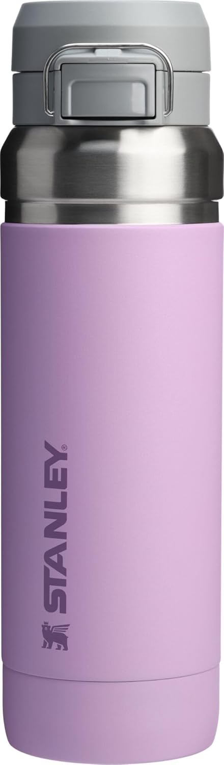 Stanley Quick Flip GO Water Bottle 36 oz | Push Button Lid | Leakproof and Packable for Travel and Sports | Insulated Stainless Steel | BPA-Free | Lilac