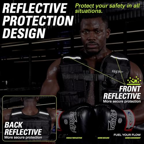 Weighted Vest Men 22lb/35lb Adjustable Weights with Ironsand for Walking Strength Training Running Workout