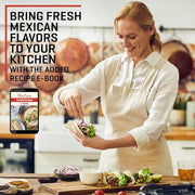 Uno Casa Cast Iron Tortilla Press 8 Inch - Tortilla Maker Press, Pre-Seasoned Roti Maker with 100 Pcs Parchment Paper - Heavy Duty Quesadilla Maker for Homemade Flatbreads, Rotis, Empanadas