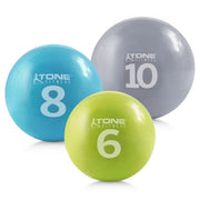WF Athletic Supply Weighted Toning Ball, Soft Weighted Exercise Ball, Soft Medicine Balls for Exercise, Yoga, Pilates & Physical Therapy, 6, 8, 10 LB, Option Available in Single, Pair & Set with Rack