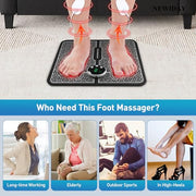 TENS & PMS,Transcutaneous Electronic Nerve Stimulator, EMS Foot Massage for Muscle Relaxation, LCD Display Screen