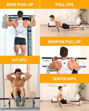 Pull Up Bar Doorway - No Screws Fitness Chin-Up Frame for Home Gym Exercise Multi-Angle Grip - 2025 Folding Upgrade (Fits Almost All Doors)