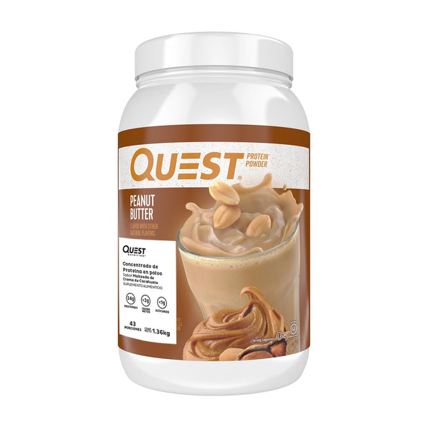 Quest Nutrition Peanut Butter Protein Powder, 23g Protein, 1g Sugar, Low Carb, Gluten Free, 1.6 Pound, 23 Servings