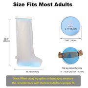 Non-Slip Waterproof Leg Cast Cover for Shower Adult, Cast Protector for Shower Leg Adult, Leg Cast Bag for Shower Foot Cover for Shower After Surgery Reusable(24.8 in. Long)