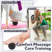 Skylety 8 In1 Foam Roller Set for Deep Muscle Massage, High Density Back Roller Muscle Massager Stick Massage Ball for Whole Body Physical Therapy Exercise Pilates Yoga Back Pain Recovery