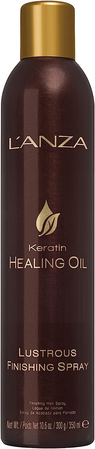 L'ANZA Keratin Healing Oil Lustrous Finishing Spray, Hair Spray Boosts Shine & Volume, Long Lasting Hold, Anti Frizz Finish & Thermal Protectant Mist, Cruetly Free Styling, New Bottle (10.6 Fl Oz)
