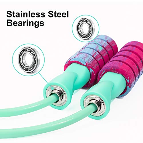 Jump Rope, Weighted Ropeless Skipping Rope for Fitness, Tangle-Free Rapid Speed Cordless Jump Rope Workout for Men, Women, Children…