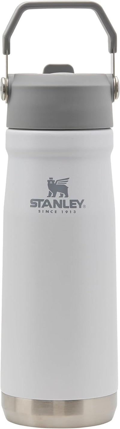 Stanley IceFlow Flip Straw Water Bottle 22 oz | Built-In Straw for Travel and Sports | Lightweight and Leak Resistant | Insulated Stainless Steel | BPA-Free | Polar