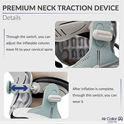 Neck Traction Device by Air Collar - Neck Stretcher - Cervical Traction Device - Neck & Shoulder Pain Relief - Stretcher Collar for Improved Spine Alignment - 2nd Generation (2nd Gen - Electric)