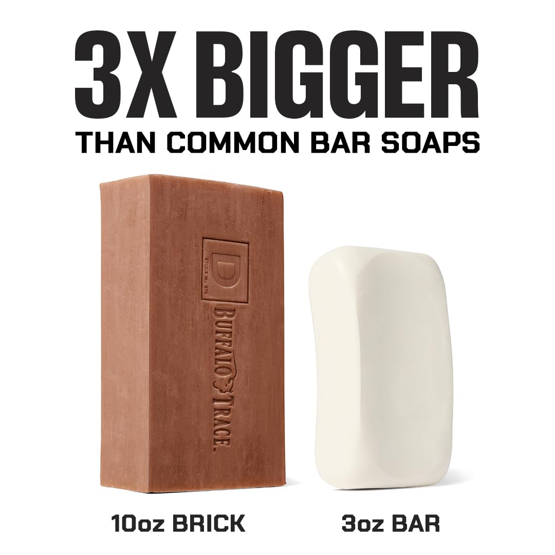Duke Cannon Supply Co. Extra Large Bar Soap Bundle - Men's Natural Bar Soap With Masculine Scents - Big American Bourbon USA-Made Soap - All Skin Types - Big Brick Of Soap - Bourbon,10 oz (3 Pack)