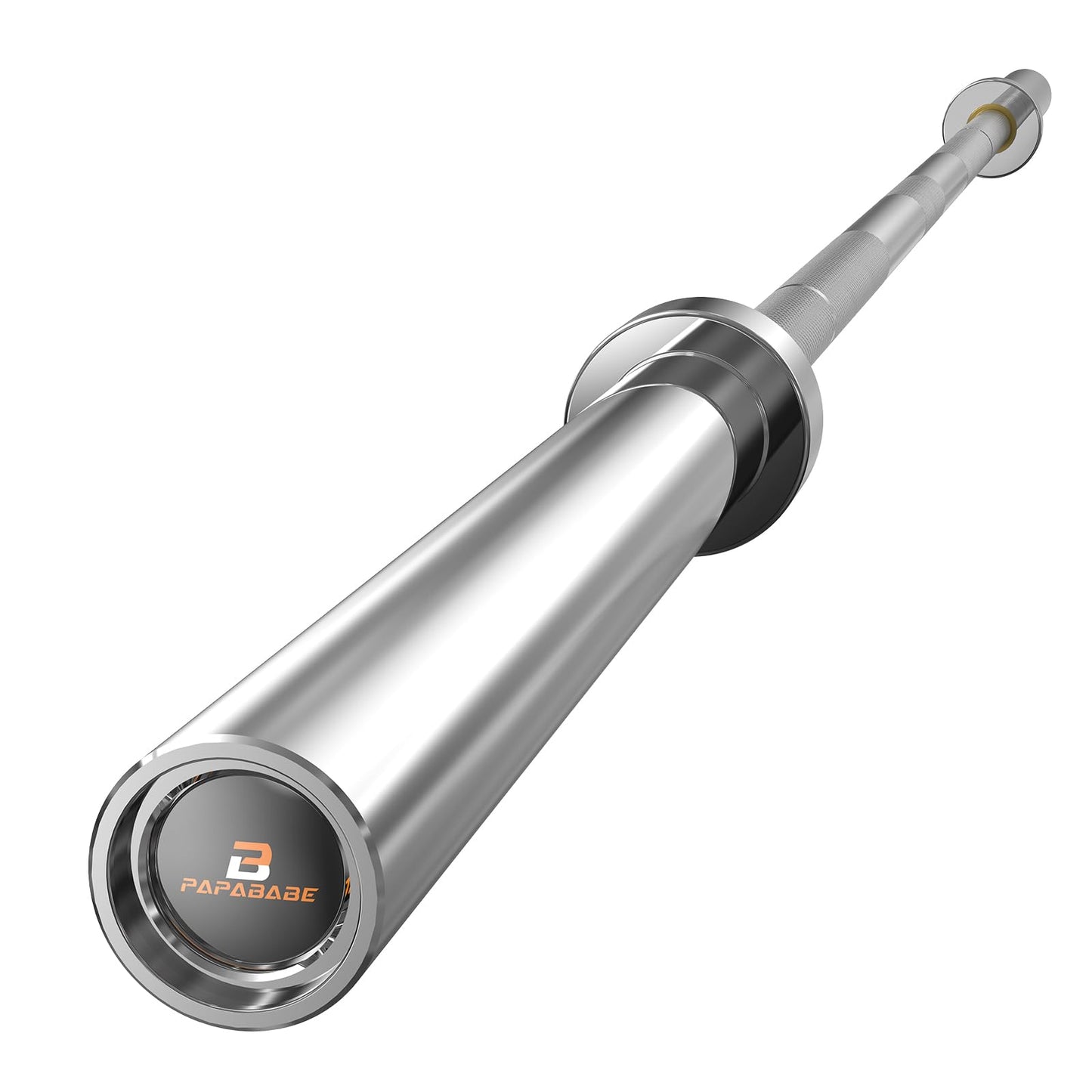 PAPABABE Olympic Barbell, 2-inch 45lb/35lb Weight Bar for Strength Training. 6.5ft/7ft Olympic Bar, 1000lb Plus Capacity, Chrome/Zinc Plating, knurled Grip for Bench Press Deadlift Squat