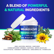 OWELL NATURALS Neuropathy Cream Extra Strength Nerve Relief Cream for Foot, Hands, Legs, Toes with Arnica, Vitamin B6, Aloe Vera, MSM - Made in USA