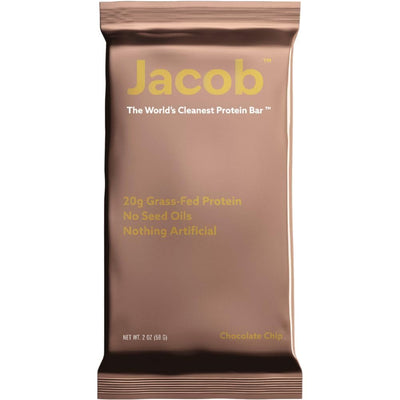 Jacob Bar, Protein Bars, Chocolate (9 Bars Total) - 20g Grass-Fed Protein, No Seed Oils, Nothing Artificial