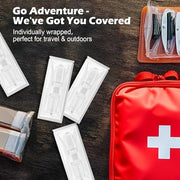 Wound Closure Strips(0.6"x 3.1" - 4 Pcs), Butterfly Bandages for Wound Care, Steri Emergency Laceration Closures Without Stitches for Outdoors Use.