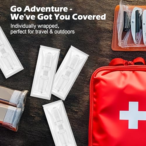 Wound Closure Strips(0.6"x 3.1" - 4 Pcs), Butterfly Bandages for Wound Care, Steri Emergency Laceration Closures Without Stitches for Outdoors Use.