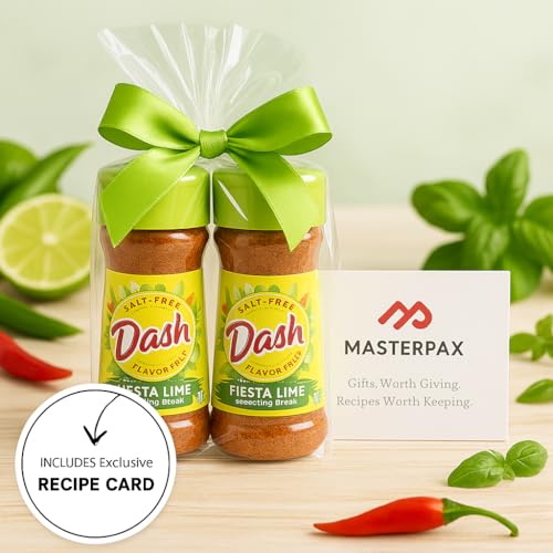 Masterpax Zest & Balance Gift Set – Includes Two Dash Fiesta Lime Seasoning Bottles 2.4 oz + Masterpax Mystery Recipe Card – Shrink-Wrapped & Ready to Gift