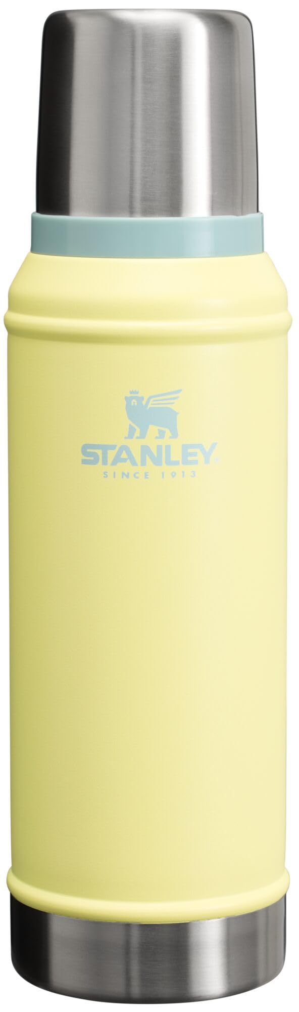 Stanley Classic Legendary Vacuum Bottle 2.0 qt | Wide Mouth with Leakproof Cup Lid | Keep Drinks Hot or Cold | Packable for Travel | Insulated Stainless Steel Thermos | BPA-Free | Hammertone Green