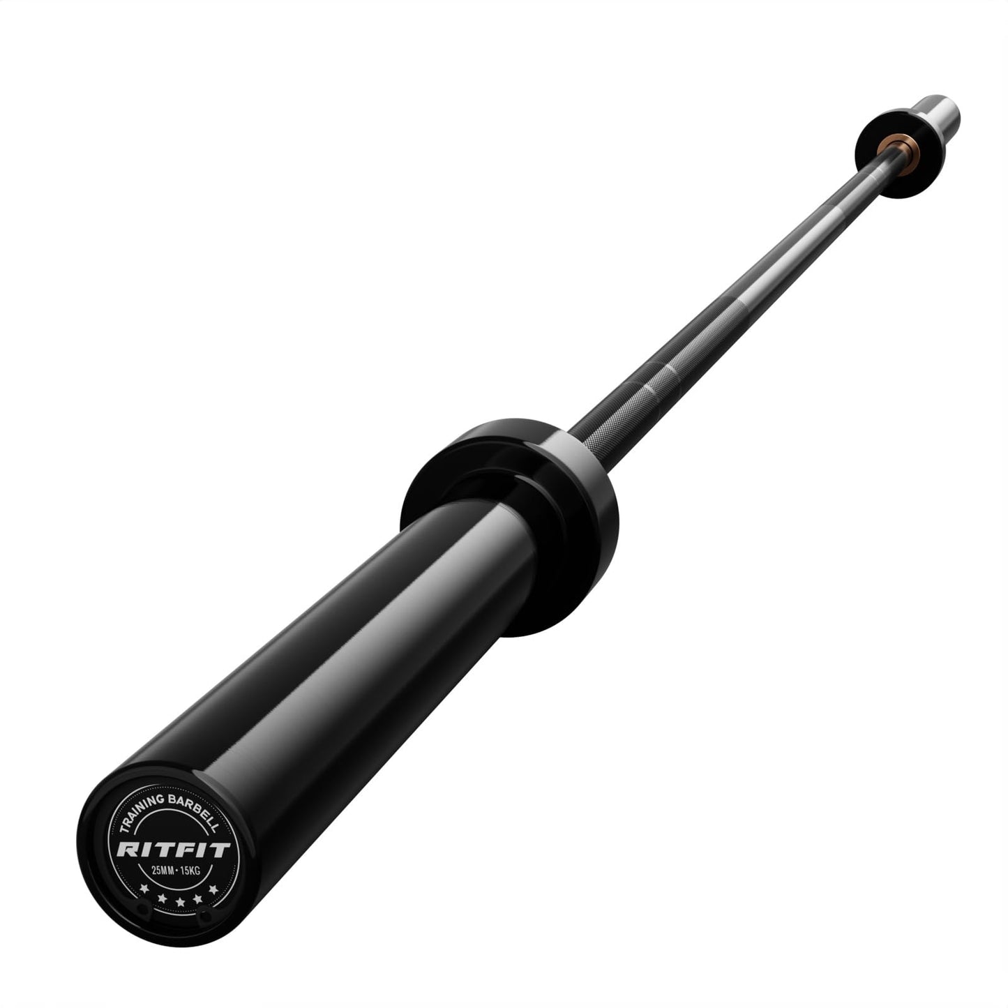 RITFIT 7FT Olympic Barbell for Strength and Weightlifting Training - 2 Inch Olympic Bar for Squat, Deadlift, Bench Press, Curl, Overhead Press - 500lbs/1000lbs/1500lbs Capacity