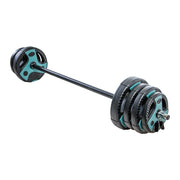 US Weight Barbell Weight Set for Home Gym with 55” padded Bar - Adjustable Weights for Exercise, Lifting, and to Build Muscle