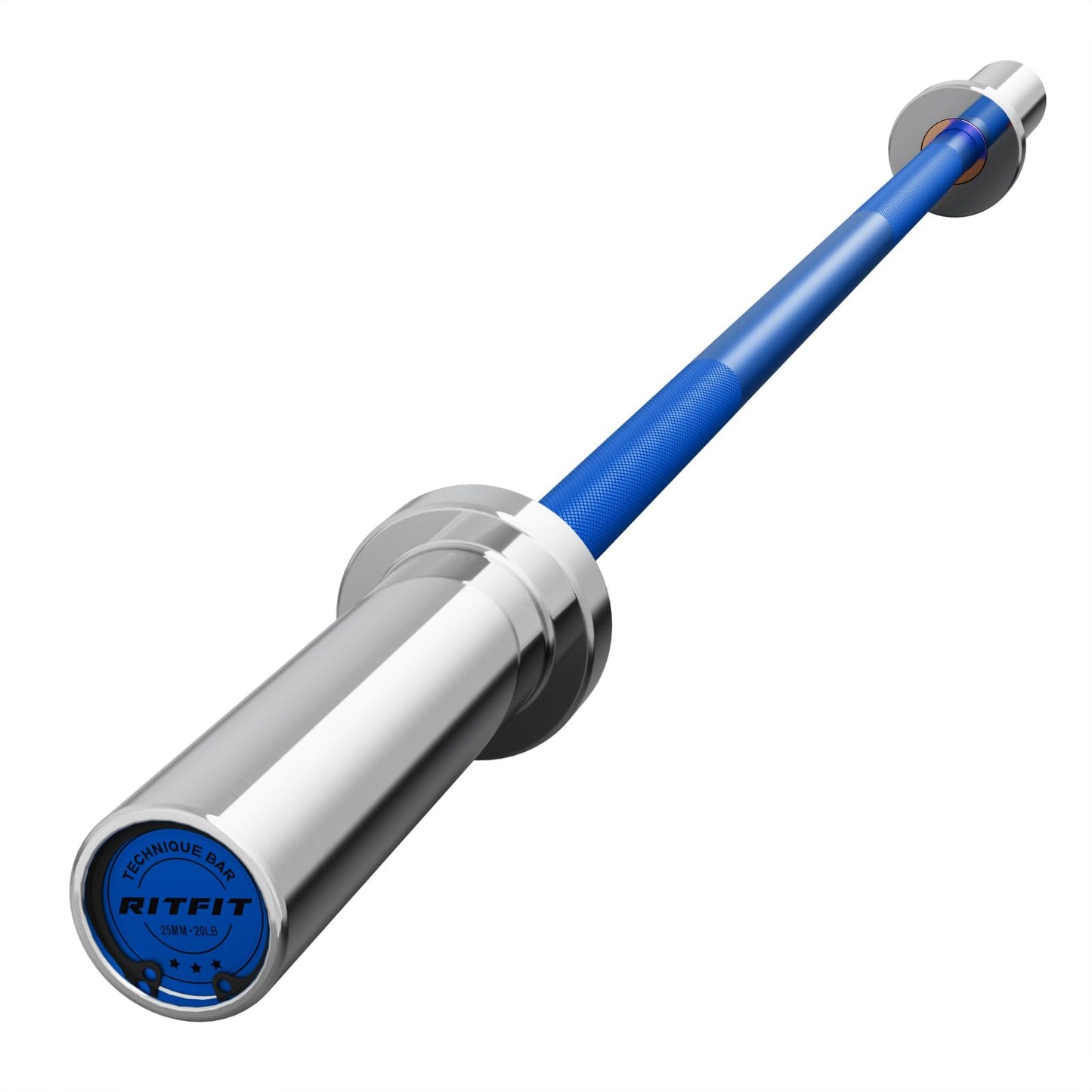RITFIT Olympic Barbell 4ft/4.8ft/6ft - 2 Inch Weight Bar for Strength Training, Weightlifting, Squat, Deadlift, Bench Press, Curl, Overhead Press - 350lbs/500lbs Capacity