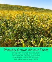 Palouse Brand Certified Glyphosate Residue Free Chickpeas | 3 LBS | Family Farmed in Washington State | Desiccant Free | Non-GMO Project Verified | Kosher Parve | Cotton Drawstring Bag