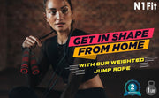 Weighted Jump Rope Workout (1LB) - Tangle-Free Ball Bearing Speed Skipping Rope for MMA Boxing Weight-loss Crossfit Fitness Home Exercise - Adjustable Rope Foam Handles for Men Women Cardio Training