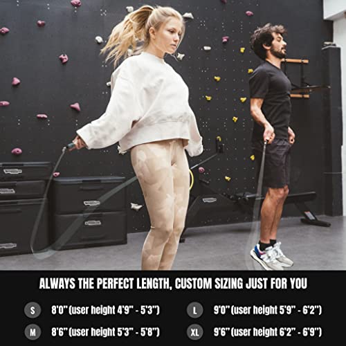 Level 2 Weighted Jump Rope Set - (1LB, 2LB) HIIT Workout Ropes - For Fitness, Exercise, Boxing, and Strength Training - Heavy Ropes For Intermediate to Advanced Jumpers - Two Ropes Included