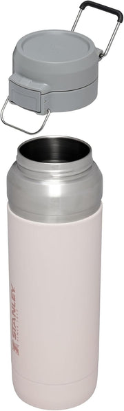 STANLEY Quick Flip GO Water Bottle 36 oz | Push Button Lid | Leakproof and Packable for Travel and Sports | Insulated Stainless Steel | BPA-Free | Rose Quartz