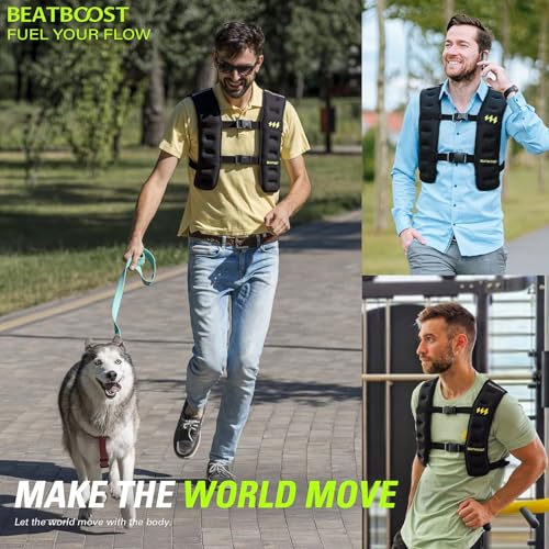 Weighted Vest Men 10lb/15lb/20lb/25lb/30lb/35lb/40lb Weight Vest with Ironsand for Strength Training Running Walking Workout