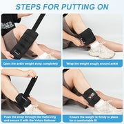 VBSD Adjustable Ankle Weights for Women Men, 1 Pair 2 4 5 6 8 10 lb Leg Weight Straps, Weighted Ankle Weights Set for Gym, Fitness, Yoga, Jogging, Walking, Aerobics, Physical Therapy