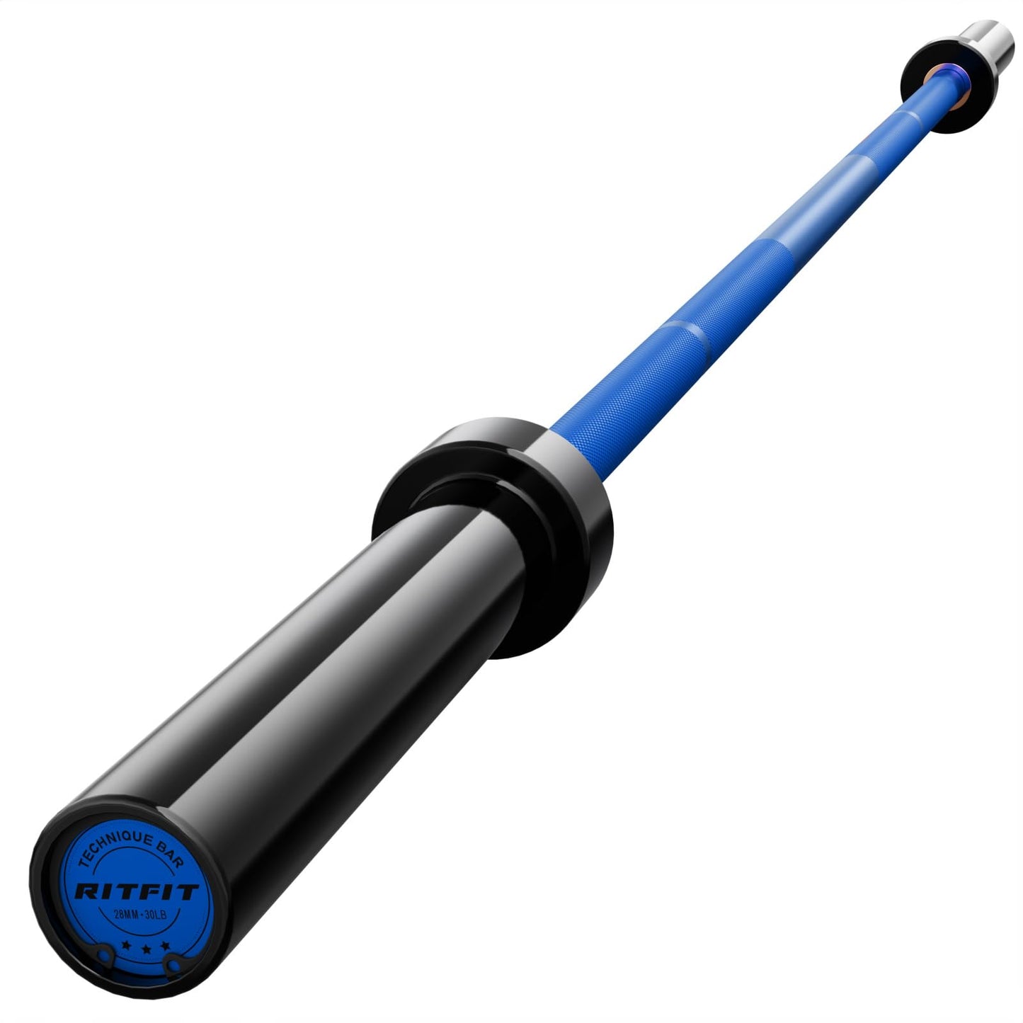 RITFIT Olympic Barbell 4ft/4.8ft/6ft - 2 Inch Weight Bar for Strength Training, Weightlifting, Squat, Deadlift, Bench Press, Curl, Overhead Press - 350lbs/500lbs Capacity