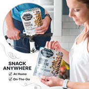 Saffron Road Roasted and Crunchy Sea Salt and Cracked Pepper Chickpeas | High Protein Snacks | Gluten-free, Vegan, Non-GMO, and Certified Halal and Kosher | 5.4oz Pouch | Pack of 6